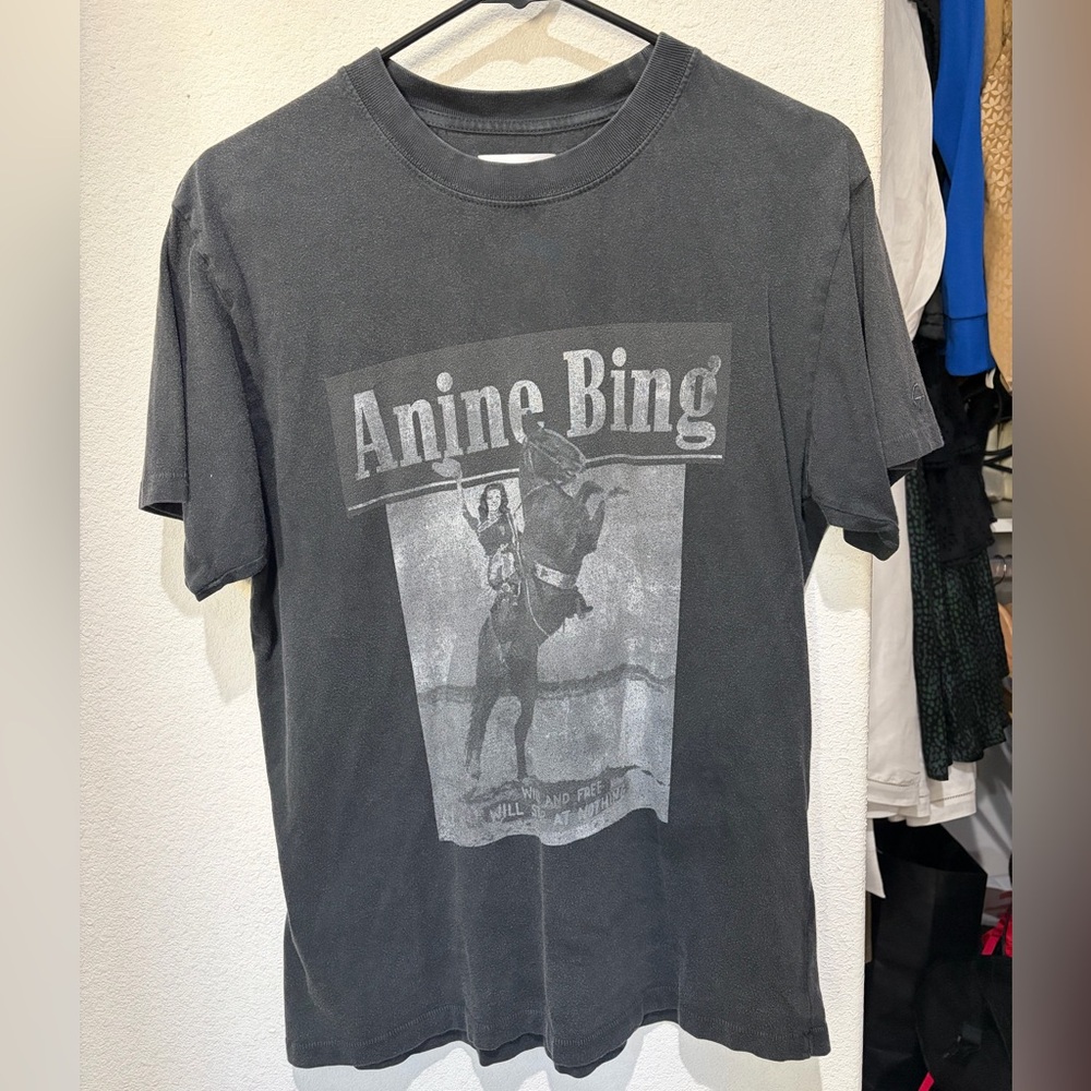 Anine Bing Charcoal Tee